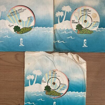 JOB LOT - CAT STEVENS - 5 x 7” SINGLES - ALL LISTED