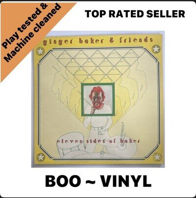Ginger Baker Eleven Sides of Baker LP Vinyl Record 1976 EX / EX