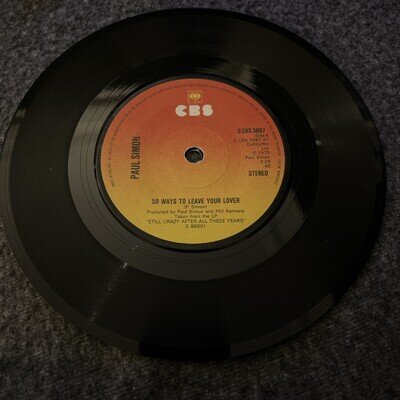 Paul Simon 50 Ways To Leave Your Lover UK 45 7" sgl +Some Folks' Lives Roll Easy