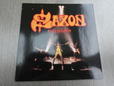 Saxon SUZY HOLD ON / JUDGEMENT DAY 1980 UK 7" P/S PLAYS MINT HEAR