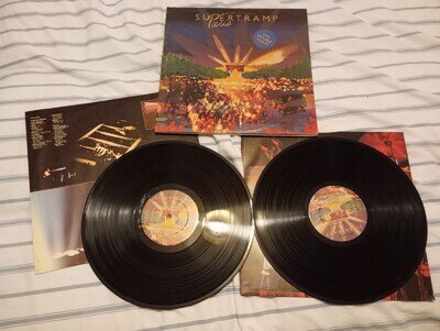 SUPERTRAMP PARIS LIVE DOUBLE LP GATEFOLD ALBUM 1980 A&M RECORDS
