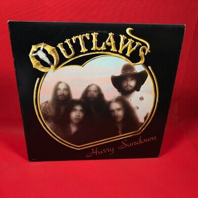 THE OUTLAWS Hurry Sundown 1977 USA vinyl LP + INNER Gunsmoke Cold and Lonesome