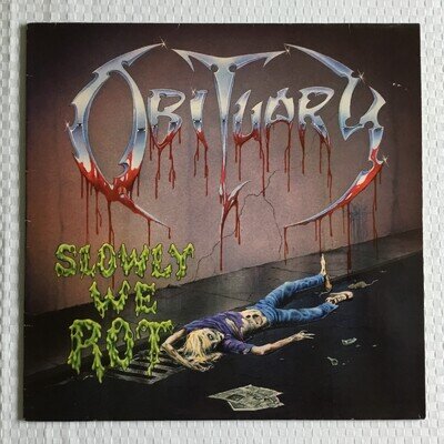 OBITUARY - SLOWLY WE ROT - 1989 - MADE IN HOLLAND - VERY GOOD++
