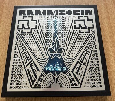 Rammstein ‎Live in Paris Blue Vinyl CD Blu-ray Box Set Rare