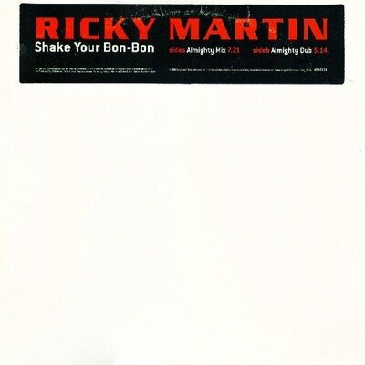 Ricky Martin - Shake Your Bon-Bon - Used Vinyl Record 12 - Promo - Y7441z