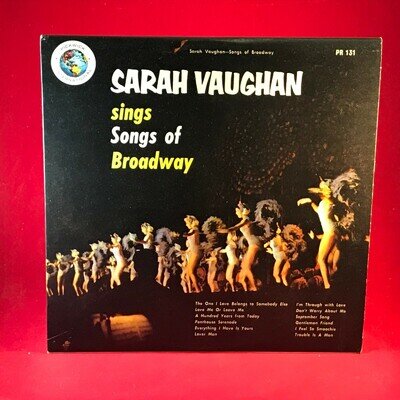 SARAH VAUGHAN Sings Songs Of Broadway - 1964 USA Vinyl LP September Song