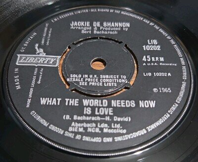 JACKIE DE SHANNON WHAT THE WORLD NEEDS NOW IS LOVE NORTHERN SOUL UK 1965 EX