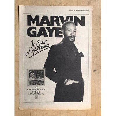 MARVIN GAYE IN OUR LIFETIME POSTER SIZED original music press advert from 1981