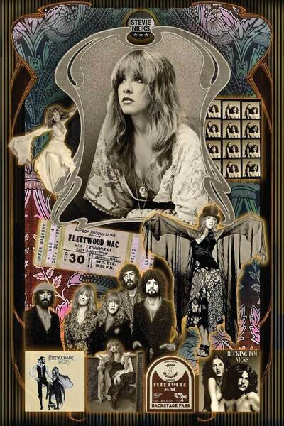 FLEETWOOD MAC 24X36 POSTER ARTIST WALL ART WALL DECOR MODERN ARTIST STEVIE NICKS