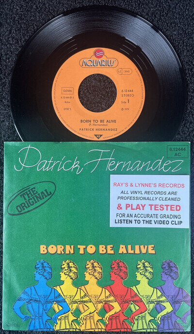 Patrick Hernandez – Born To Be Alive / Instrumental 7'' IMPORT TESTED EX VIDEO