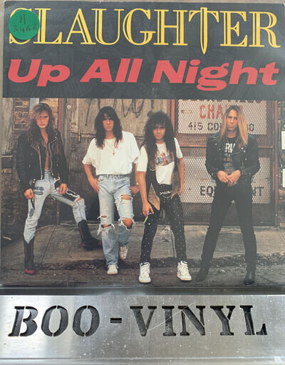 SLAUGHTER 7" WITH UP ALL NIGHT UK EX+ / EX+