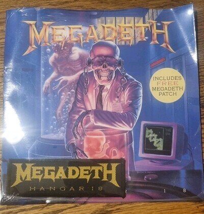 Megadeth - Hangar 18 7" vinyl + Ltd edition patch Factory Sealed - Mint