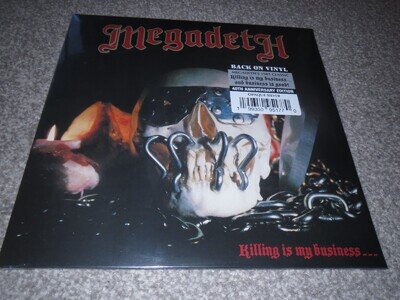 MEGADETH ~KILLING IS MY BUSINESS~ AWESOME RARE LTD EDITION LP VINYL 40TH ANNIVER