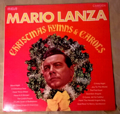MARIO LANZA Christmas Hymns & Carols Vinyl VG+/VG+ 1969 Stereo Album LP CDS 1036