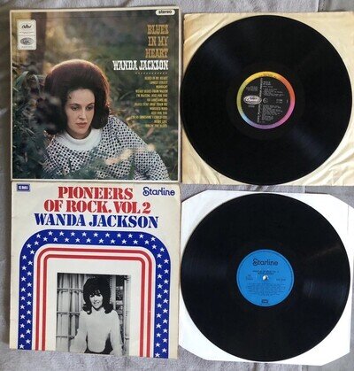 2x Wanda Jackson LP joblot Blues In My Heart 1965 NM & Pioneers of Rock Vol.2