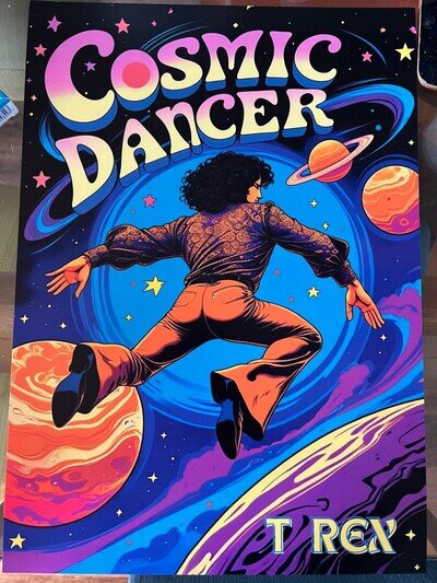 Marc Bolan T Rex Cosmic Dancer poster print - A3 size