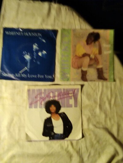 WHITNEY HOUSTON 3 X7INCH VINYL SINGLES ARISTA 1980s PICTURE SLEEVES ALL LISTED