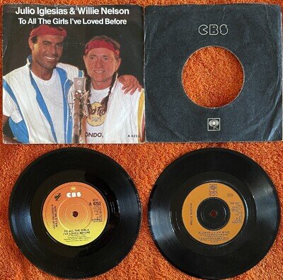 Willie Nelson - Two 7" Singles - Always On My Mind / To All The Girls I've Loved