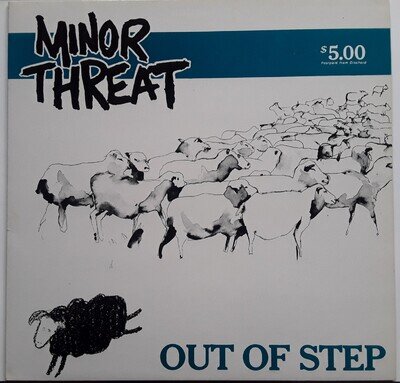 1983 Minor Threat : Out of Step , 12" album , remastered repress , Freepost exc