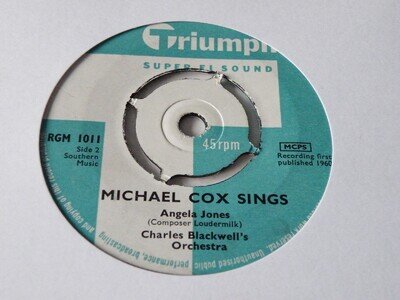 MICHAEL COX SINGS 'ANGELA JONES' 45 UK TRIUMPH 1960 JOE MEEK