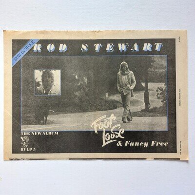 ROD STEWART - Foot Loose & Fancy Free - A3 Poster Size Music Press Advert 1977