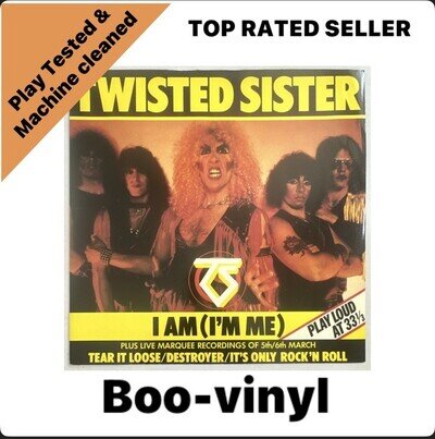 Twisted Sister, I Am (I'm Me) 1983 12" Atlantic A9854T VG+ / VG+
