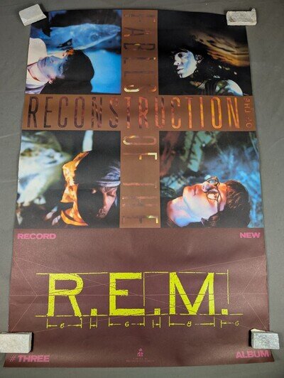 Vintage REM Poster 24x36 Fables Of The Reconstruction Record Promo Poster 1985