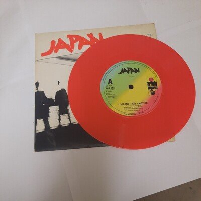 JAPAN I Second That Emotion 1980 UK 7" RED vinyl single original 45 Halloween B