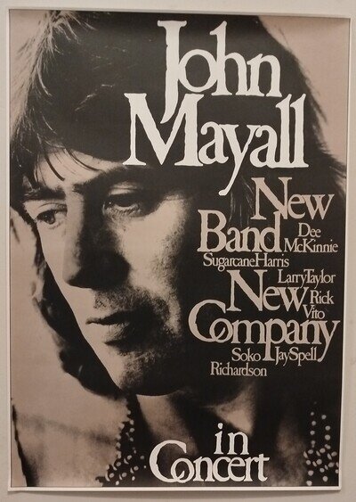 JOHN MAYALL Original October 1975 German Tour Poster. GUNTHER KIESER design.