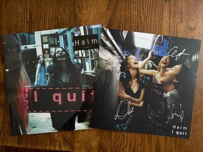 Haim - i quit - USA Edition black vinyl records with signed insert New/Unplayed