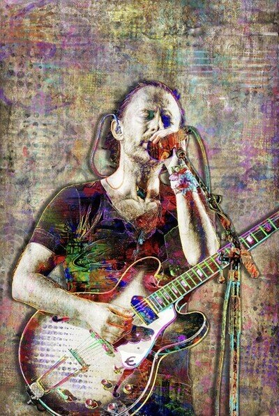 Radiohead Thom Yorke 20x30in Poster, Radiohead Pop Art Colorful Free Shipping US