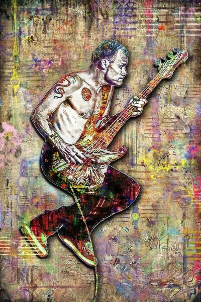 FLEA of RED HOT CHILI PEPPERS 12x18in Poster, Flea of RHCP Free Shipping US