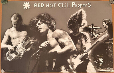 Red Hot Chili Peppers RHCP Vintage Poster – By the Way 2003 Funky Black + White