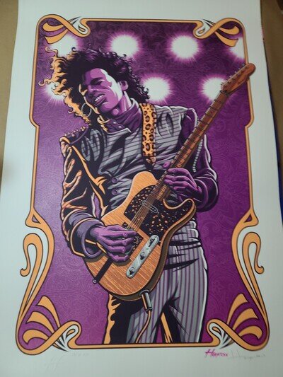 Prince The Purple One Poster Art Print Justin Hampton SIGNED Edition AP 13/15