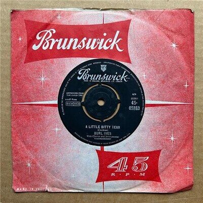 BURL IVES A LITTLE BITTY TEAR 7" 1961 with Shanghied - nice copy UK