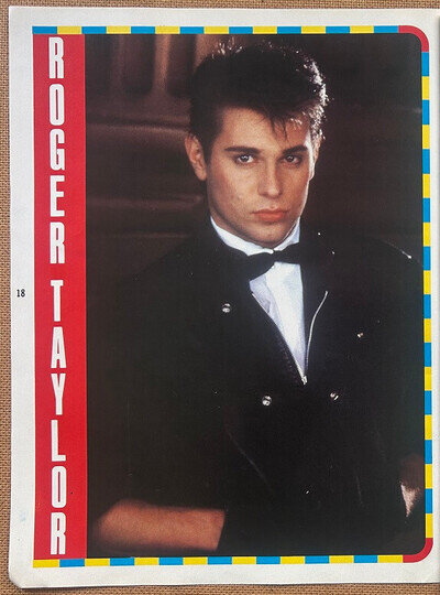 ROGER TAYLOR - 1986 full page UK magazine poster DURAN DURAN