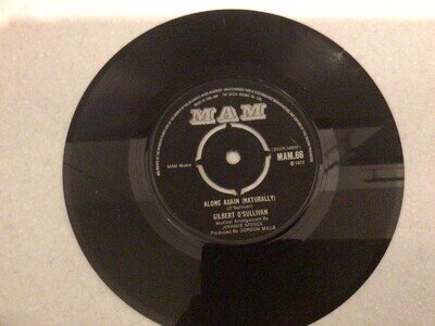7” Vinyl Gilbert O Sullivan . Alone Again (Naturally)