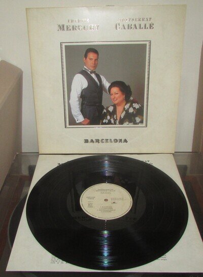 Queen FREDDIE MERCURY Barcelona ORIG 1st UK POLYDOR 1988 Embossed + Inner