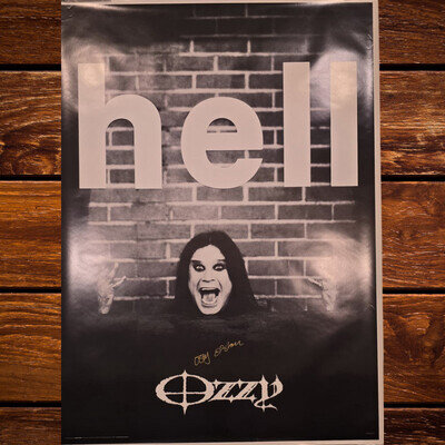 Ozzy Osbourne Signed poster***Hell 2001