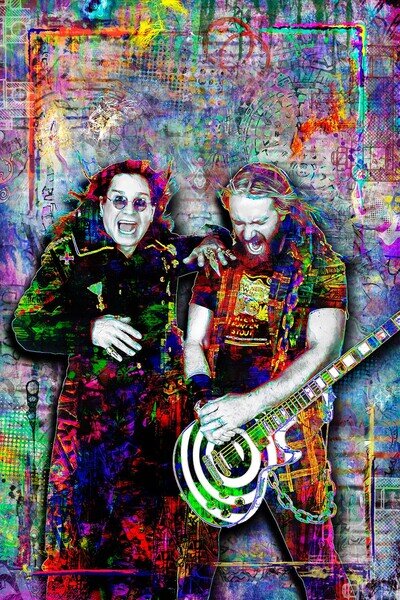 OZZY OSBOURNE ZAKK WYLDE TRIBUTE Poster, Ozzy & Zakk Pop Art Print Free Ship US