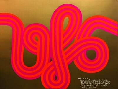 Pink Floyd poster - Hapshash Screen print UFO club 1967 signed by Nigel Waymouth