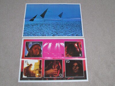 PINK FLOYD DARK SIDE OF THE MOON ORIGINAL POSTERS & STICKER EXCELLENT CONDITION