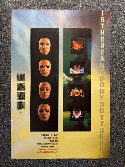 COOL VINTAGE UNUSED 77x52CM RECORD STORE/BILLBOARD POSTER - PINK FLOYD (2000)