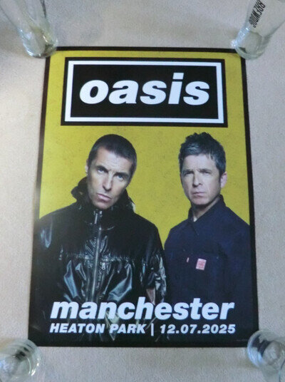 Oasis Official Live'25 Poster 12th July Manchester Heaton Park - Near new