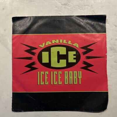 Vanilla Ice Ice Ice baby 7" vinyl single record.