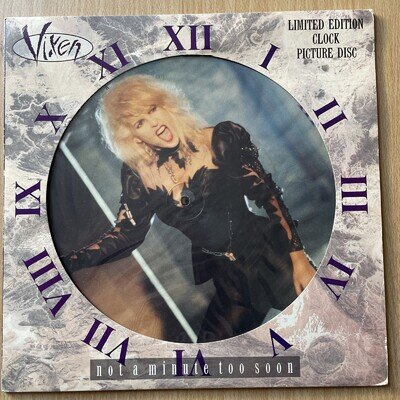 Vixen - Not A Minute Too Soon-12”pic picture disc-limited-glam metal-VG