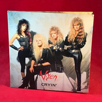 VIXEN Cryin' 1988 UK 7" vinyl single gatefold desperate original 45