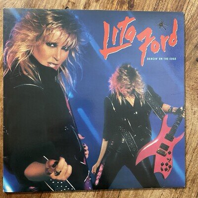 LITA FORD - DANCIN' ON THE EDGE EX/EX VINYL LP / FIRST PRESSING 1984