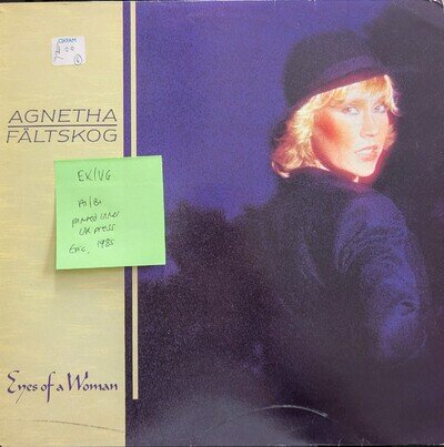Agnetha Fältskog Eyes Of A Woman Vinyl Record EX/VG EPC26446 1985