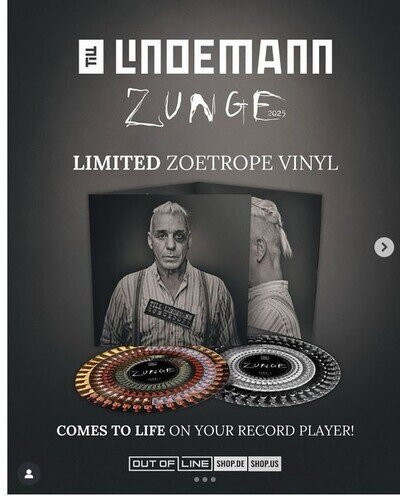 Till Lindemann - Zunge 2025 LIMITED Zeotrope 2 Vinyl LP brand new and sealed